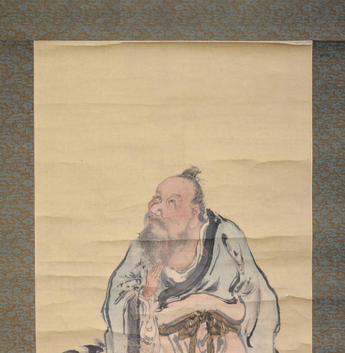 【模写】 63◆初荷です ◆掛軸 青崖酒禿？ 鶴仙人図 紙本 大幅_画像3