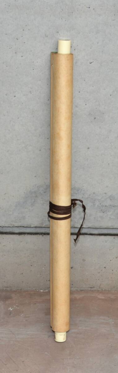 62◆初荷です ◆掛軸 溝辺有巣 設色 「不老仙桃」 真作 絹本 ◆師は福田平八郎 少しシミあり 横物_画像9