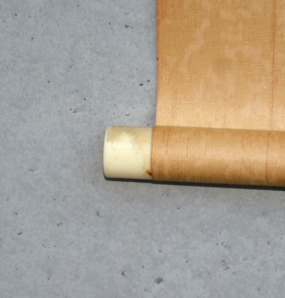 【模写】 43◆初荷です ◆掛軸 水月雲陽 水墨山水図 紙本 中国？_画像9