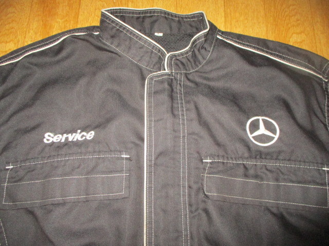 メルセデスベンツ　サイズL　全刺繍ロゴ　薄手メンテナンスメカニック作業ツナギ　極美中古　ヤナセ_画像6