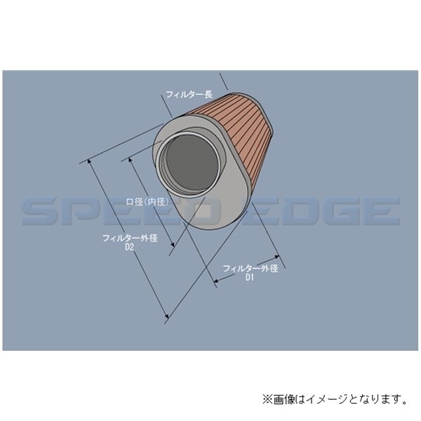 在庫あり K&N ケーアンドエヌ RU-3000 オーバルテーパー/ラバー φ54(76 102X70)/オフセット11mm_画像2