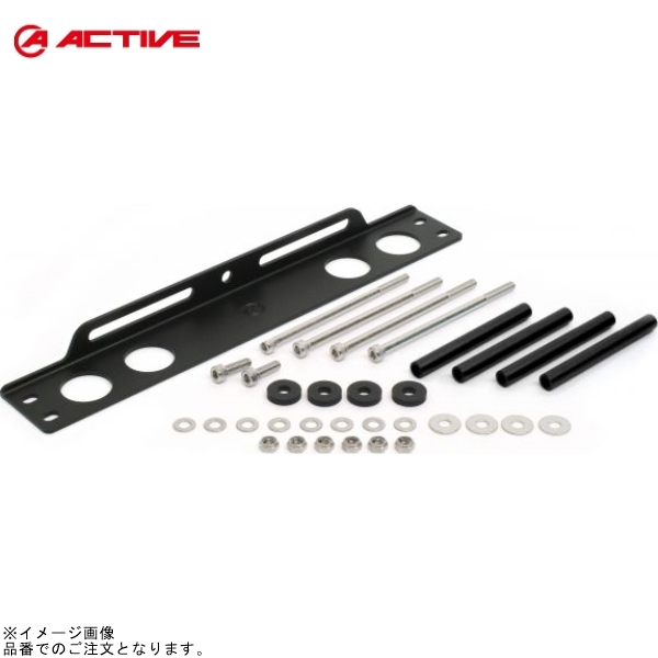 ACTIVE アクティブ 14057561B ストレートオイルクーラーステーセット 9-10R ブラック仕様 GPZ400F/Z400GP/750GP/GPZ1100F/Z1100GP_画像1