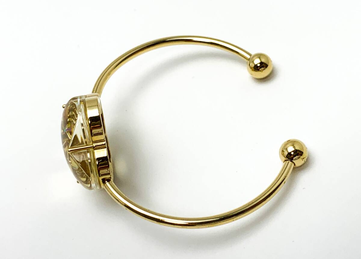 LOUIS VUITTON Louis Vuitton латунь редкость черновой .liM65473 цветочный узор Gold цвет браслет бренд