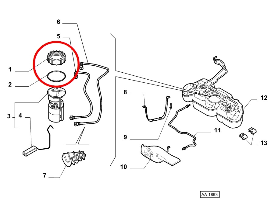 新品! フィアット アルファロメオ パッキン フューエルポンプ 燃料ポンプ クランプ カバーナット ロックリング 46523405 46523406 社外品_画像2