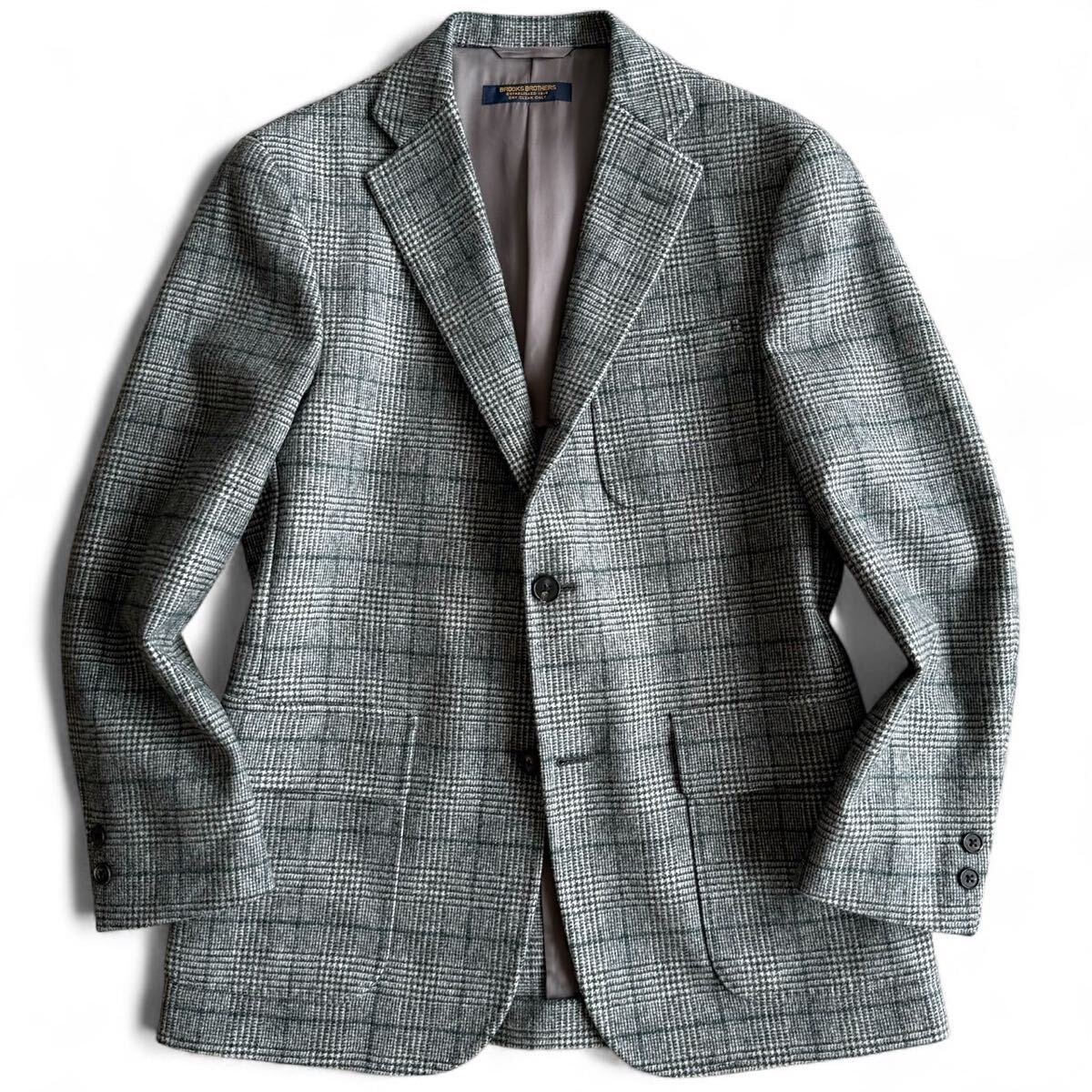 【250周年記念限定】FOX BROTHERS × BROOKS BROTHERS ブルックスブラザーズ テーラードジャケット ウールフランネル グレンチェック 希少_画像2