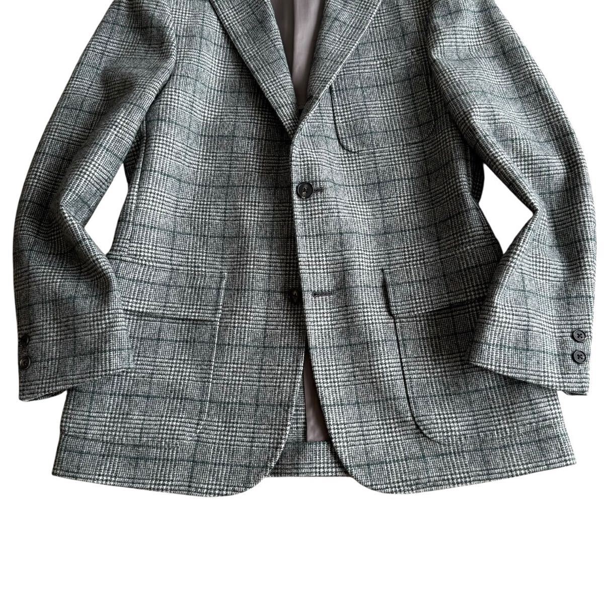 【250周年記念限定】FOX BROTHERS × BROOKS BROTHERS ブルックスブラザーズ テーラードジャケット ウールフランネル グレンチェック 希少_画像4