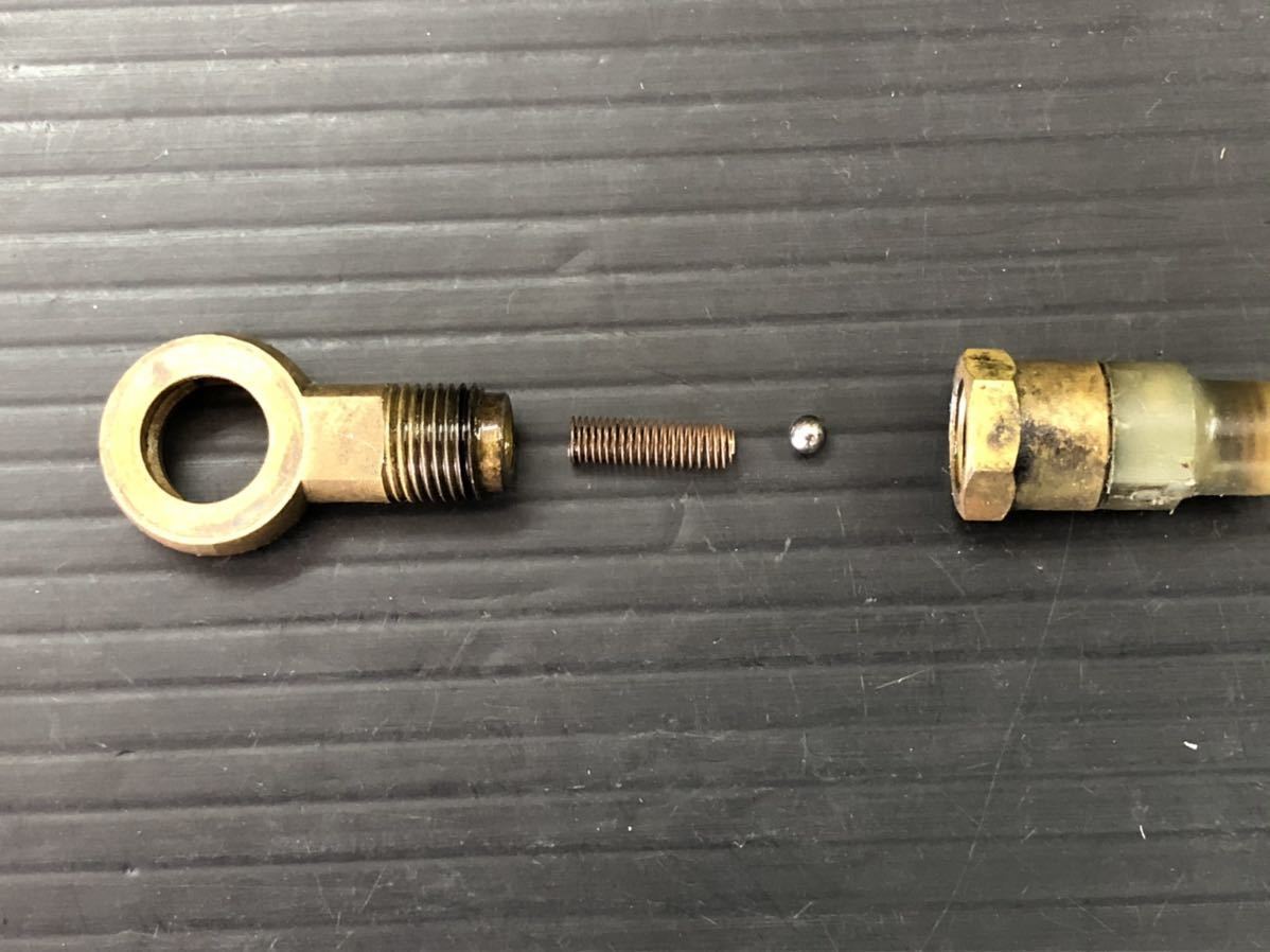 セール 送料無料 新品 750SS 500SS KH500 オイルポンプ オイルライン バンジョー チェックバルブ スプリング マッハ H2 H1 チェックバルブ_画像2