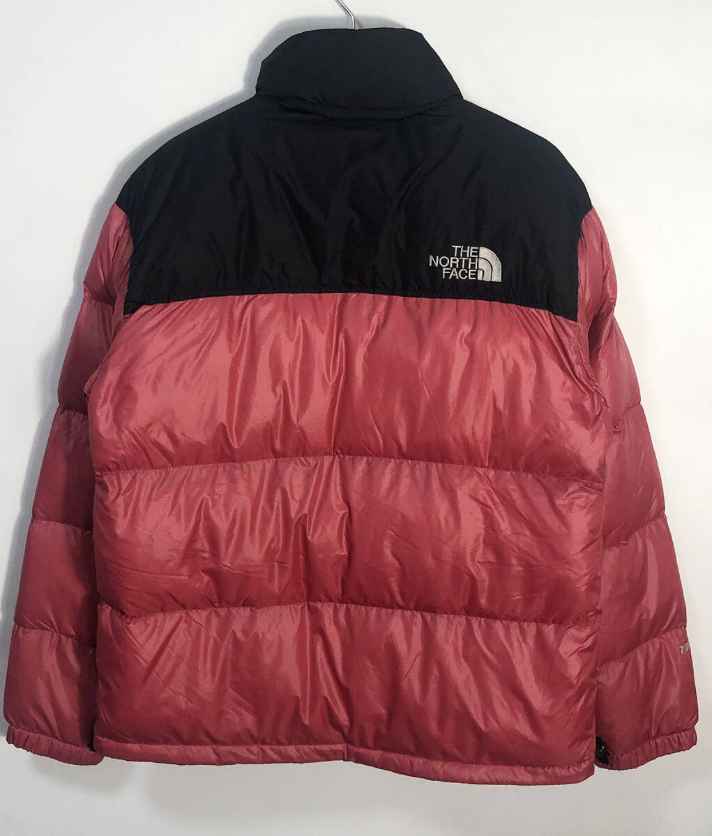 1円～人気■The North Face 700 Fill Power Nuptse RDS Goose Down■ノースフェイス 2WAY ヌプシ RDS グースダウンジャケット■赤x黒/M■_画像4