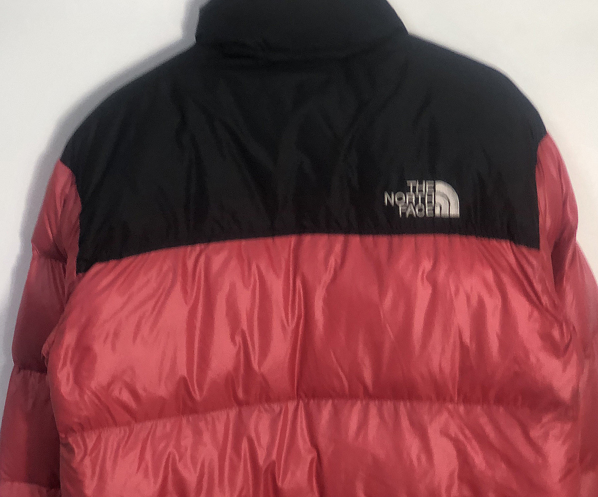 1円～人気■The North Face 700 Fill Power Nuptse RDS Goose Down■ノースフェイス 2WAY ヌプシ RDS グースダウンジャケット■赤x黒/M■_画像5