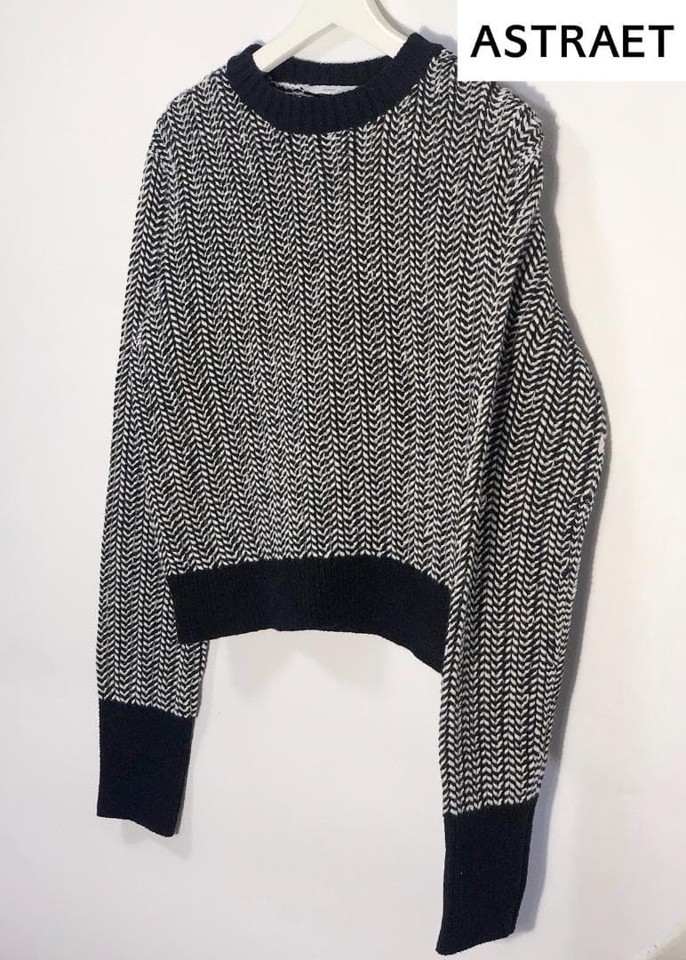 人気/即完/新品■ASTRAET(アストラット) 5Gウールブレンド ロングスリーブ ローゲージニット■5413-299-0225/Low gauge knit_画像2