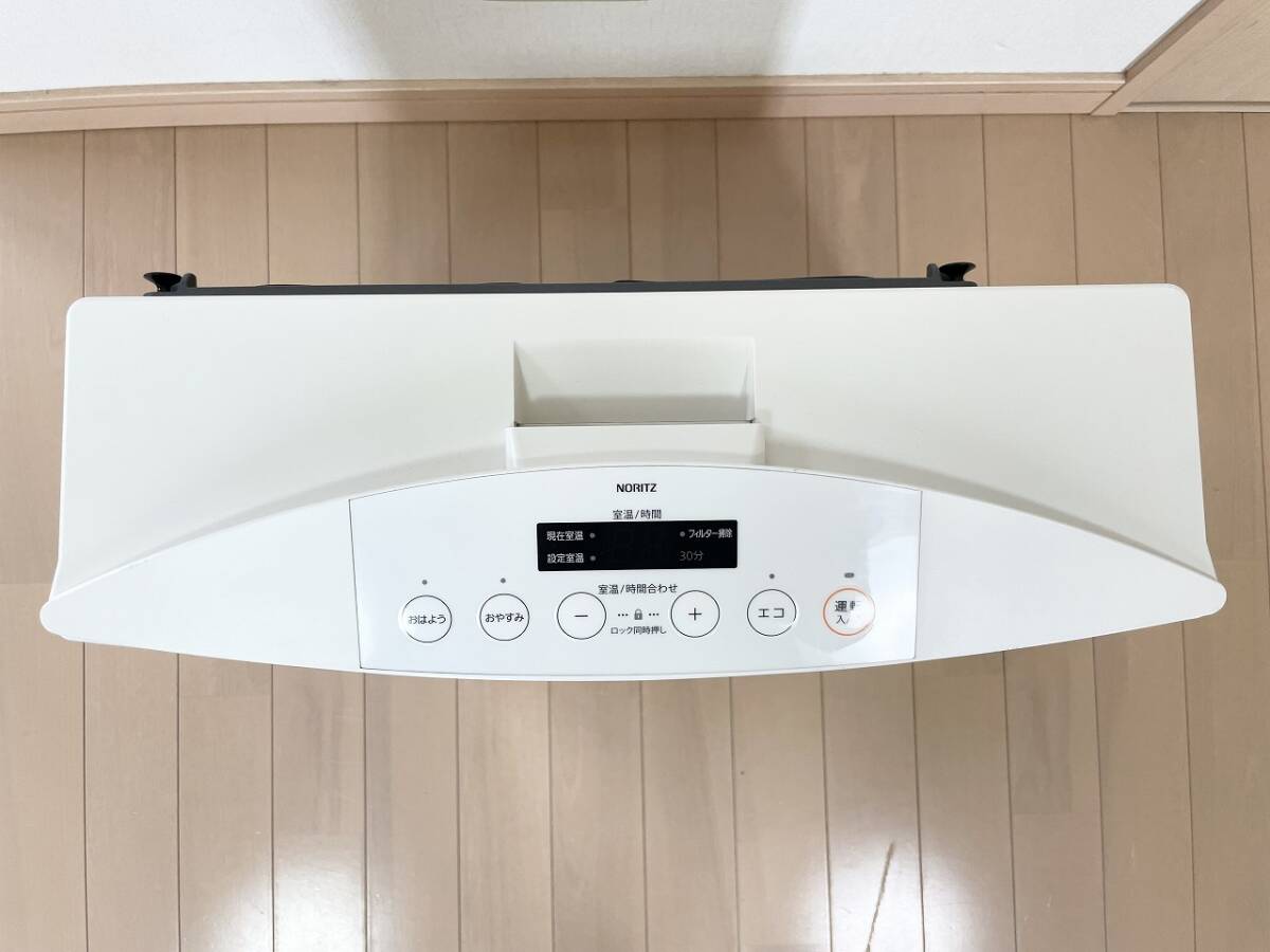 【LPガス:清掃済み】 ノーリツ ガスファンヒーター 「GFH-4003S-W5」 10~14畳 ガスストーブ プロパンガス ガスホース3m付き(WK295)_画像5