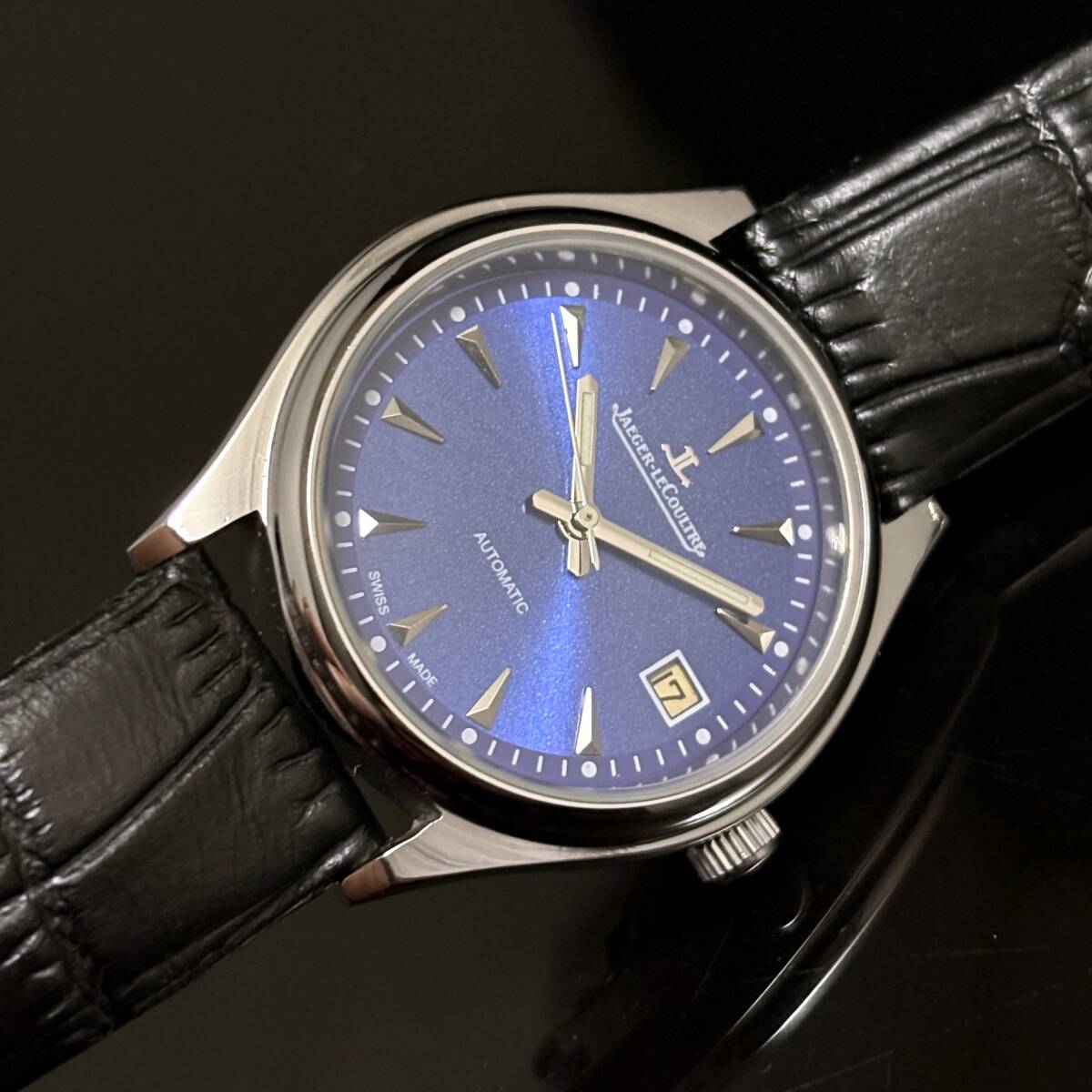 【ジャガールクルト JAEGER LECOULTRE】アンティーク時計 ブルー青 ヴィンテージ クラシック    限定 マスターウルトラスリム ポラリス_画像2