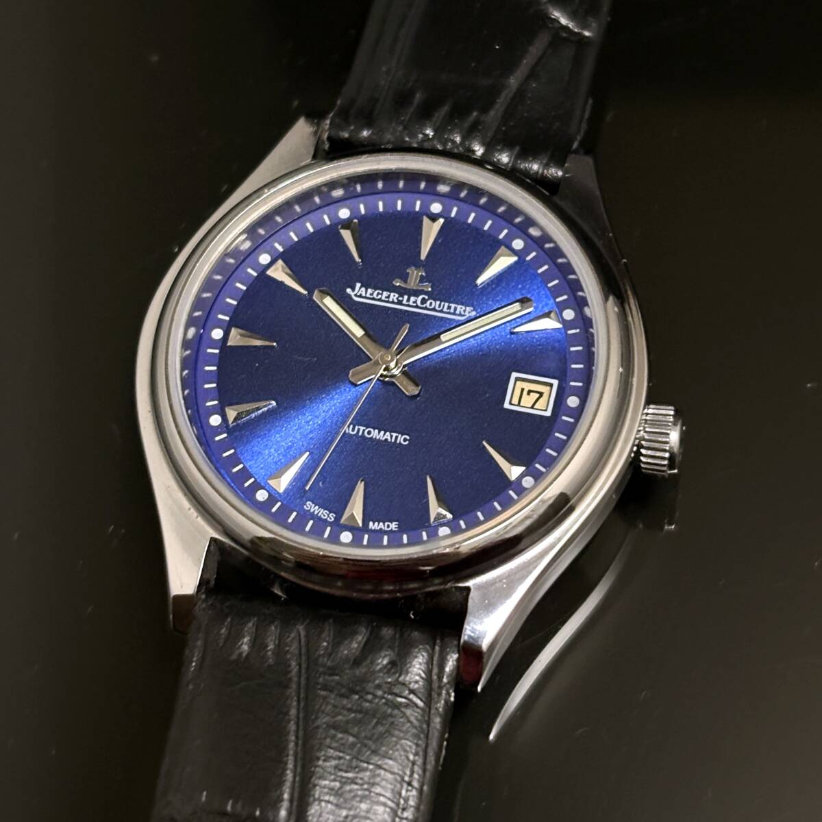 【ジャガールクルト JAEGER LECOULTRE】アンティーク時計 ブルー青 ヴィンテージ クラシック    限定 マスターウルトラスリム ポラリス_画像1