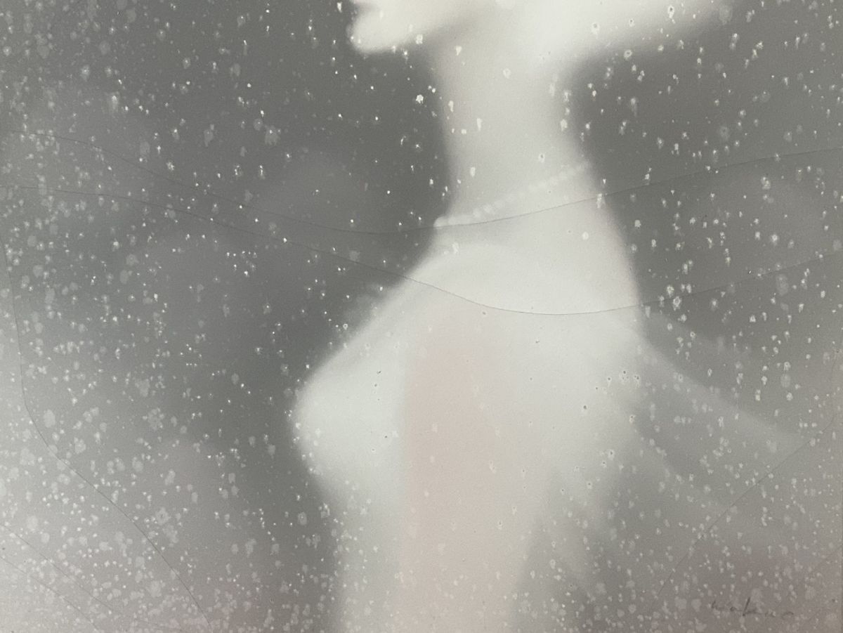 真作■油彩■若尾和呂■『遠い日』■20P大作 幻想女性図逸品 ■幻想派人気画家 膜面描法確立 幸運の絵画　2a_画像5