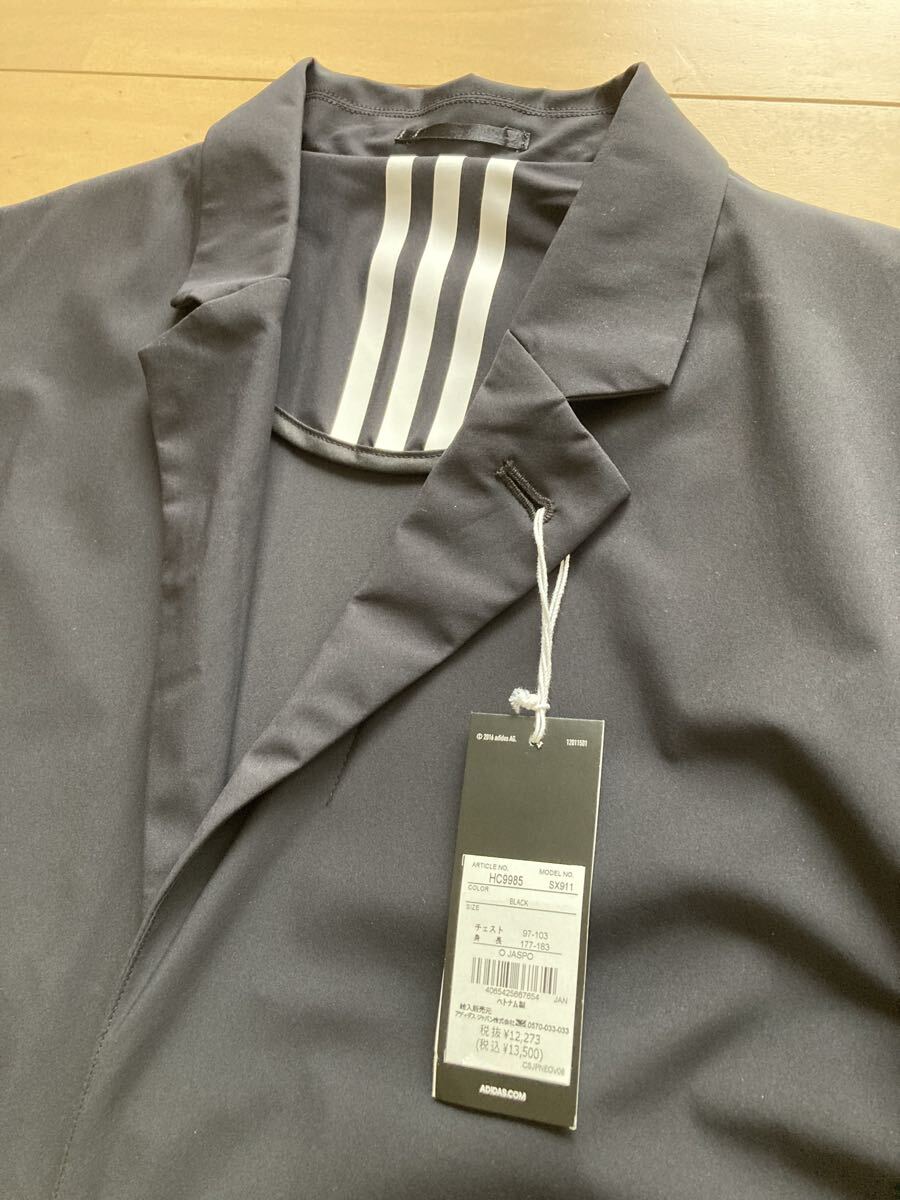 【未使用品】 アディダス adidas テイラードジャケット 黒 XL 定価13,500円_画像1