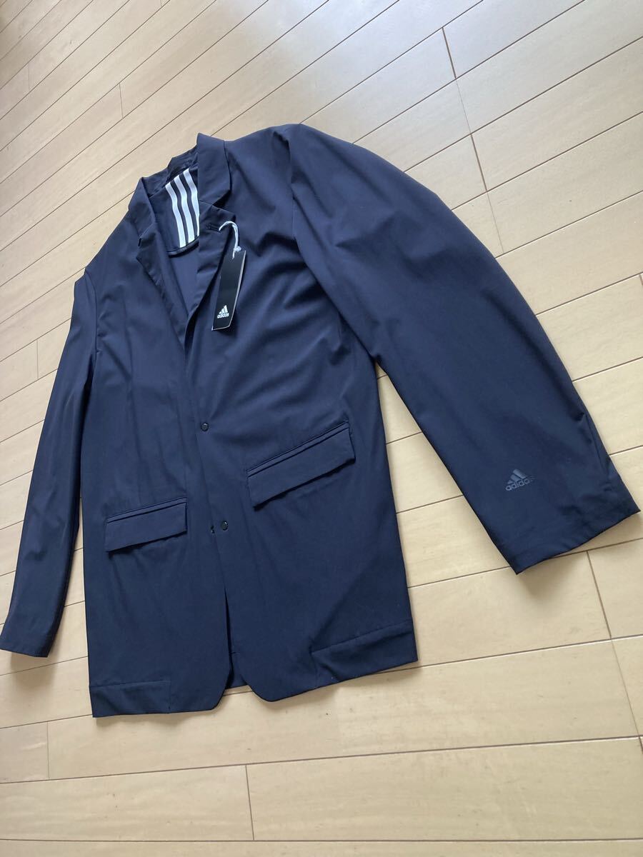 【未使用品】 アディダス adidas テイラードジャケット 黒 XL 定価13,500円_画像3