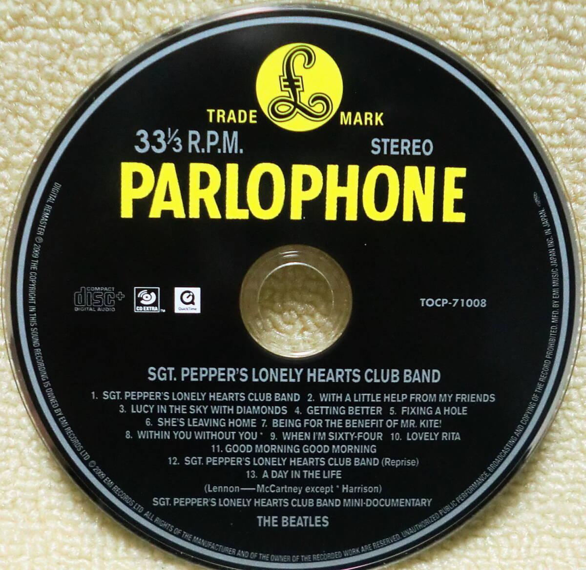 即決!【訳あり、本文必読で!】送料230円●CD ビートルズ Beatles SGT Pepper's リマスター音源【EU盤のパッケージ類+日本盤ディスク】_画像2