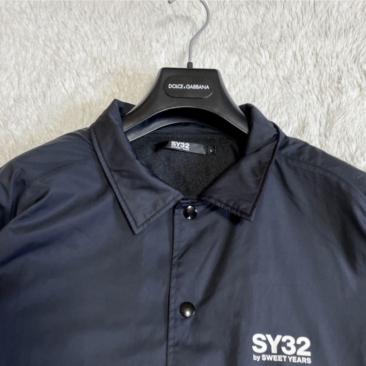 美品 SY32 by SWEET YEARS ロゴ コーチジャケット ナイロンジャケット ブルゾン_画像2