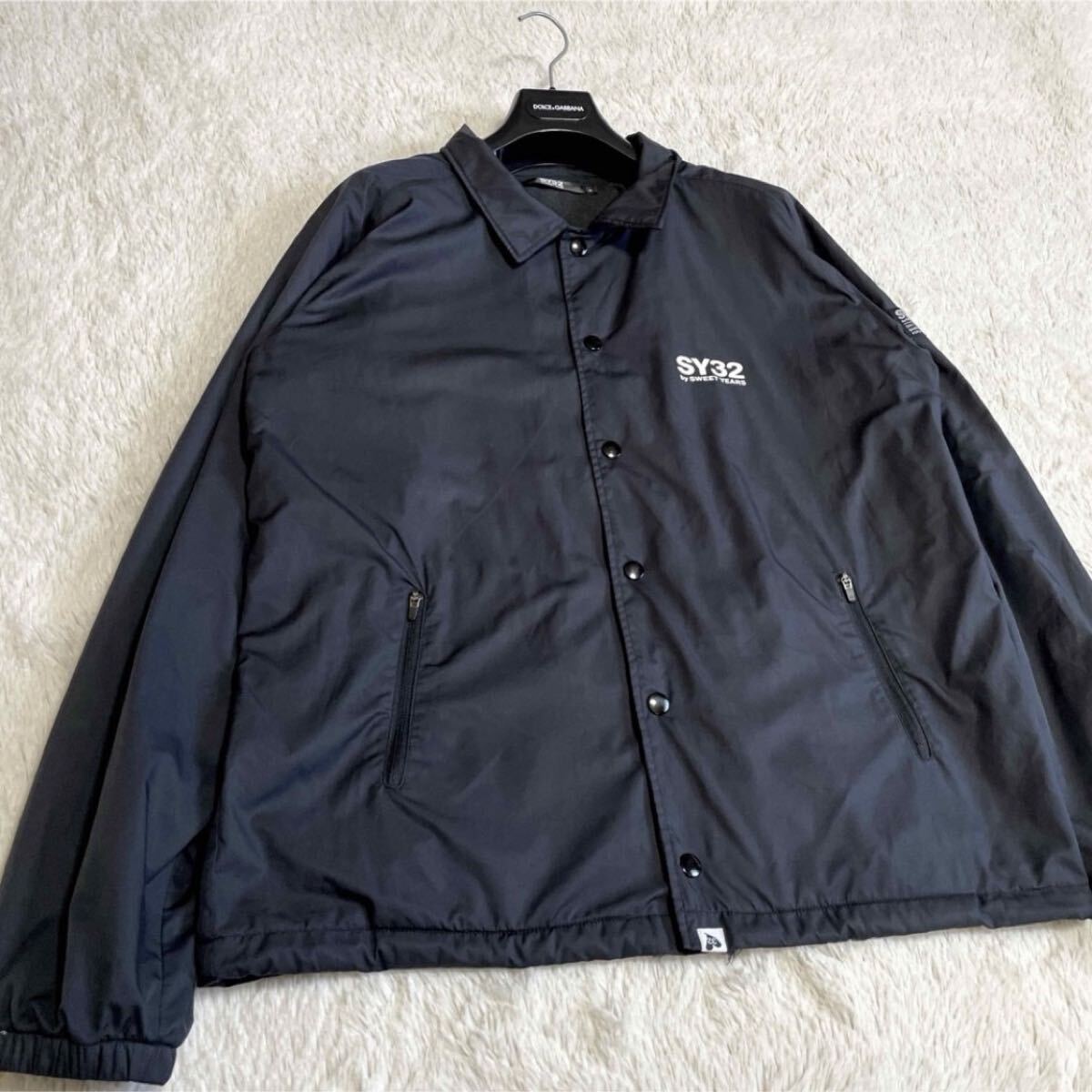 美品 SY32 by SWEET YEARS ロゴ コーチジャケット ナイロンジャケット ブルゾン_画像3