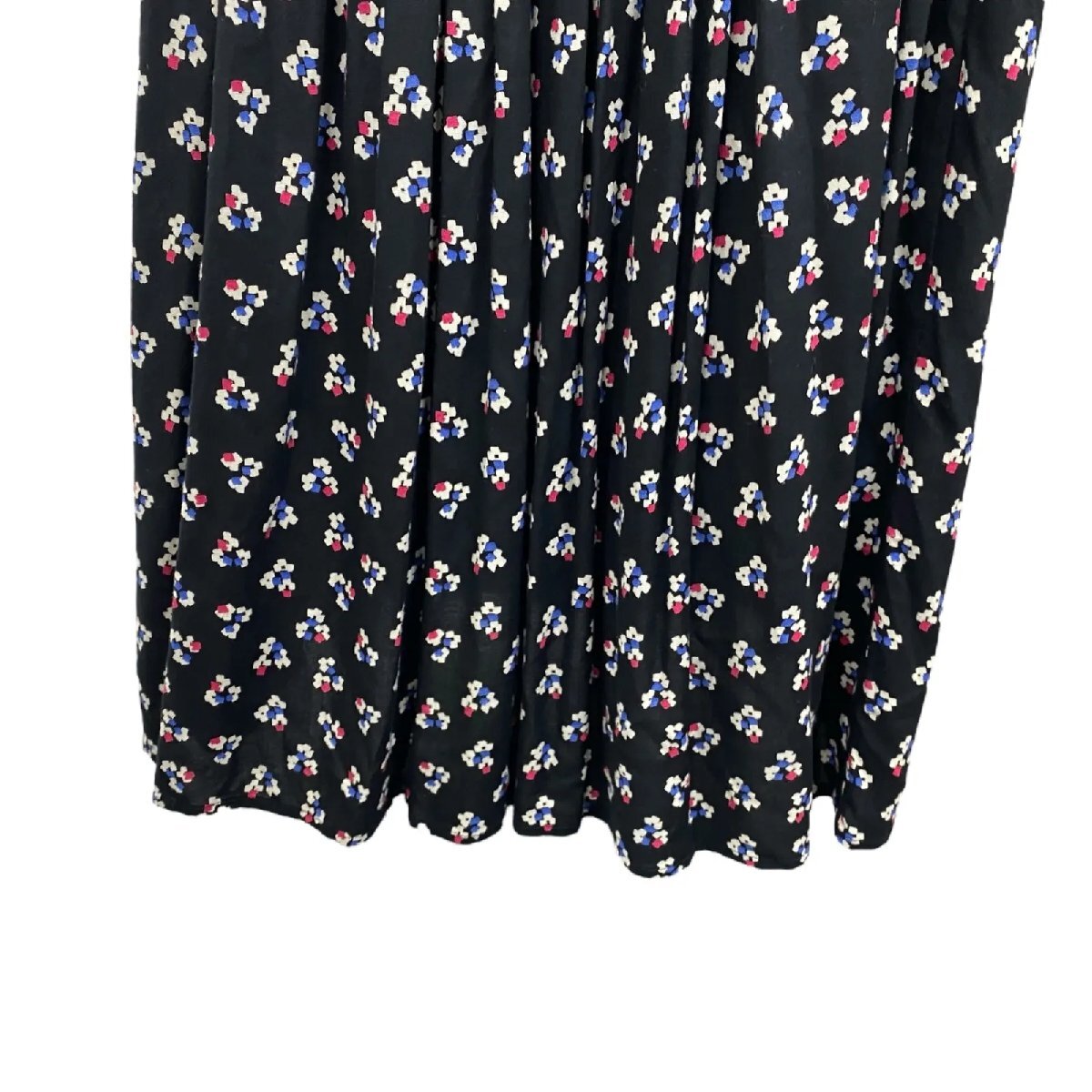 アニエス ベー agnes b. スカート ロング 花柄 ドット ブラック 38、M、9號 レディース S5T143