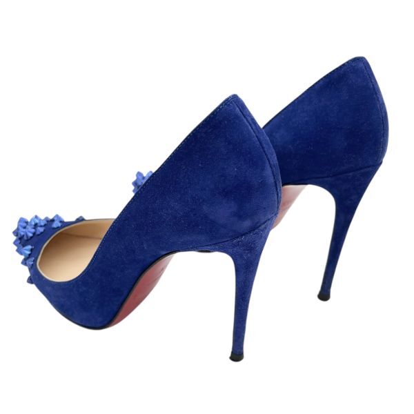 ● クリスチャンルブタン Christian Louboutin ハイヒール スタッズ ブルー 35.1/2 22.5～23cm レディース S5V739