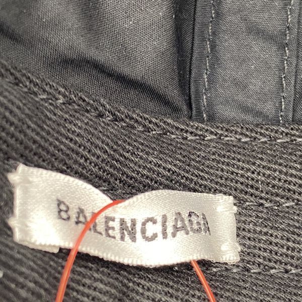 バレンシアガ BALENCIAGA 50/50 ピアシング キャップ 50/50 Piercing Cap ベースボールキャップ 白 黒 コットン100％ L ユニセックス 5E139_画像7