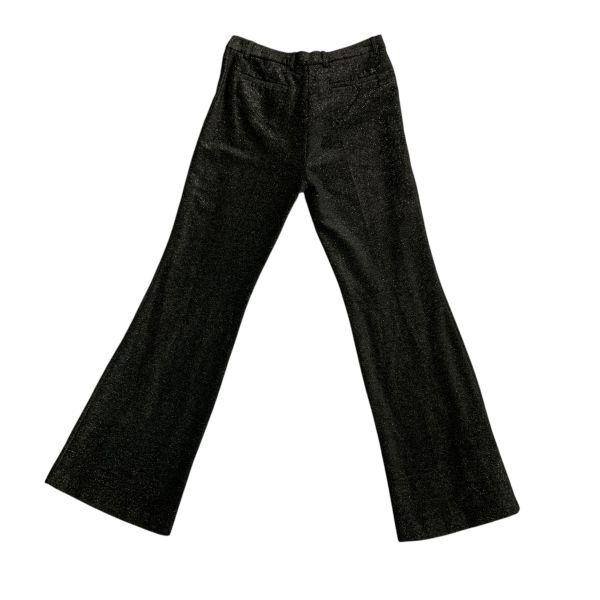 エトロ ETRO パンツ ボトムス ラメ フレア フルレングス 黒 ブラック 40 L 11号 レディース K5Y002_画像5