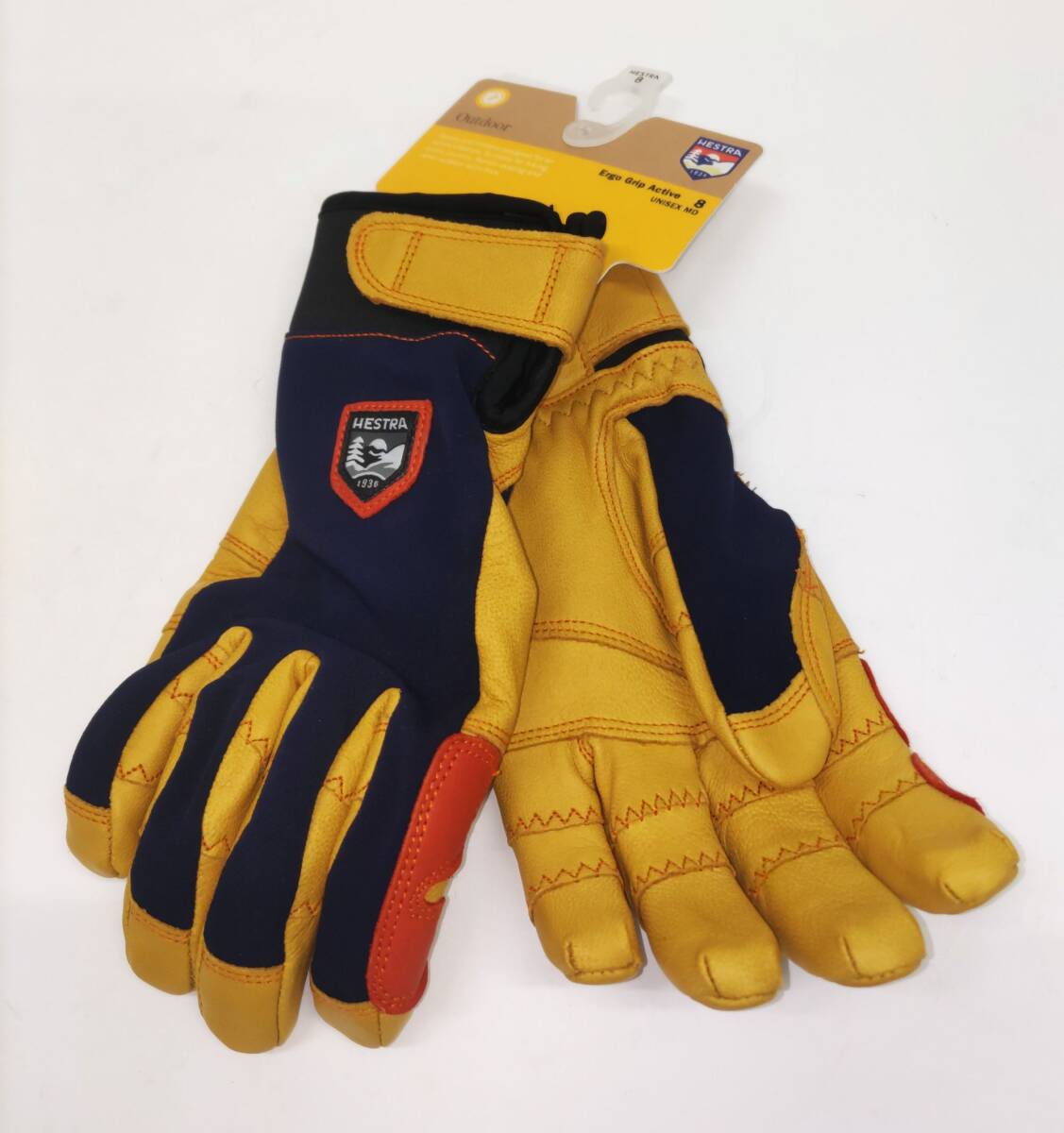 26HESTRA ERGO GRIP ACTIVE　Color:NAVY/NATURAL BROWN　Size:8　定価￥16500_画像1