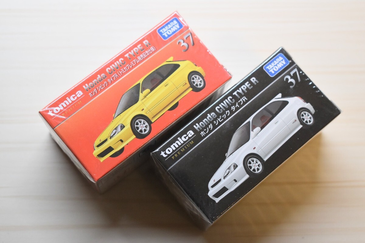【新品未開封】トミカ プレミアム No.37 ホンダ シビック タイプR EK9 2台セット 通常・発売記念仕様_画像1