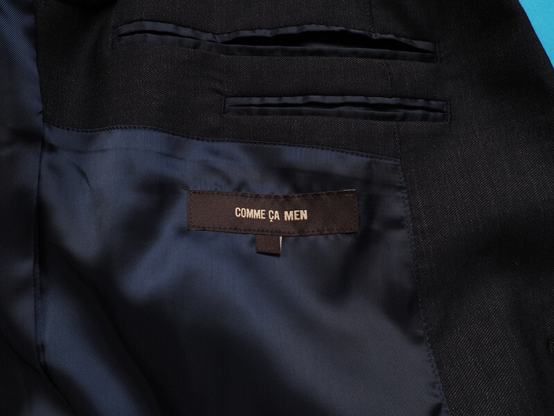 新品定価6.9万円 COMME CA MEN コムサメン ウールデニム チェスターコートL紺(09) 10WA06_画像7