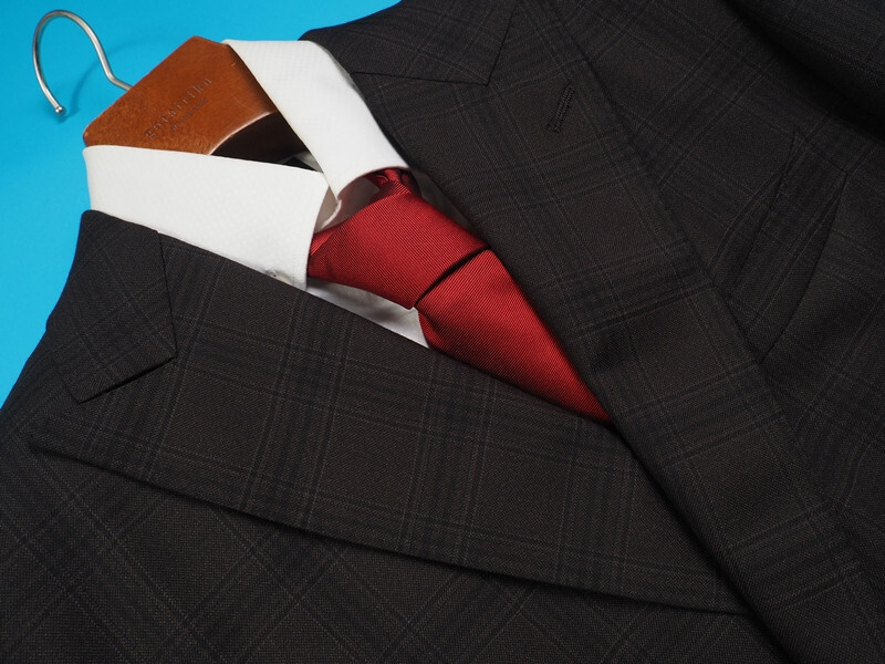 新品サンプル azabu tailor 麻布テーラー 秋冬『WORLD TRAVELER 国産生地』ダブルブレスト スーツ 46A(A5)茶 0909-183_画像4