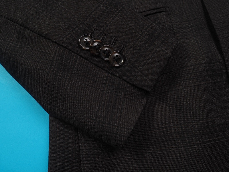 新品サンプル azabu tailor 麻布テーラー 秋冬『WORLD TRAVELER 国産生地』ダブルブレスト スーツ 46A(A5)茶 0909-183_画像6