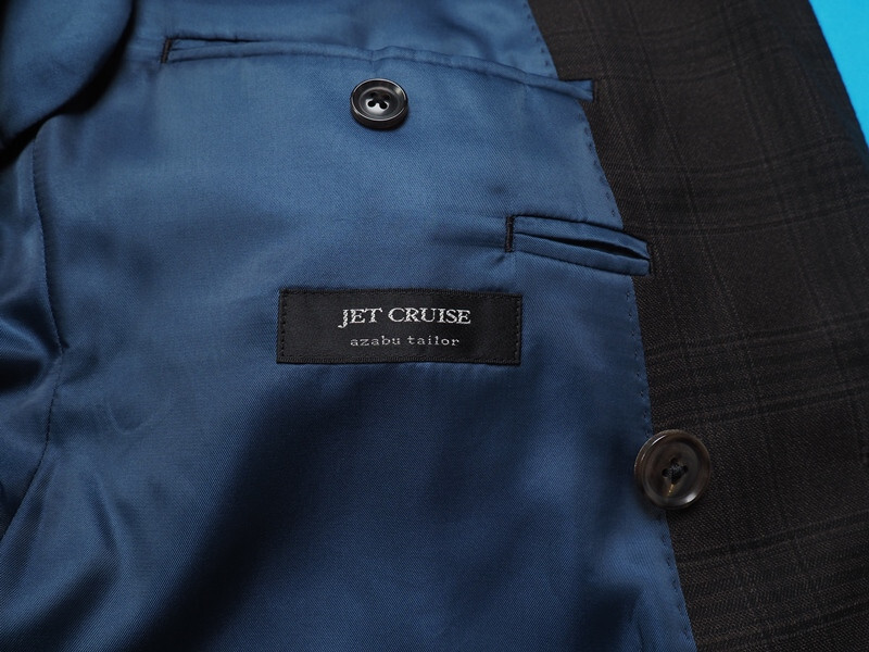 新品サンプル azabu tailor 麻布テーラー 秋冬『WORLD TRAVELER 国産生地』ダブルブレスト スーツ 46A(A5)茶 0909-183_画像7