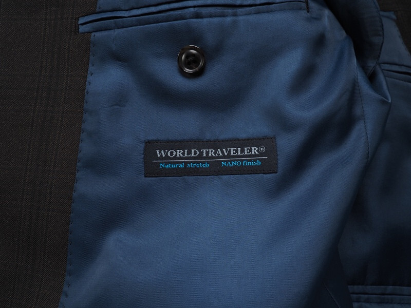 新品サンプル azabu tailor 麻布テーラー 秋冬『WORLD TRAVELER 国産生地』ダブルブレスト スーツ 46A(A5)茶 0909-183_画像8