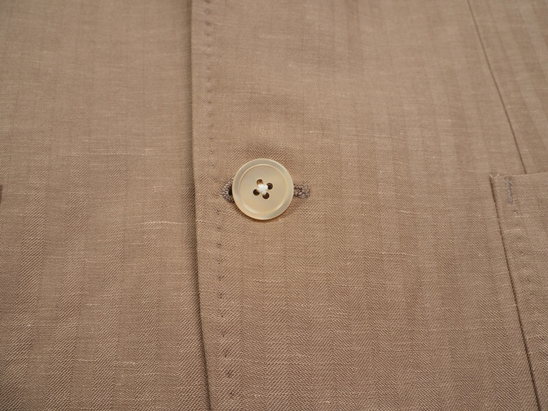 新品サンプル azabu tailor 麻布テーラー 春夏『CANONICO カノニコ 伊製生地』ウール/麻 シャドー スーツ 46A(A5)ベージュ 0319-150_画像4