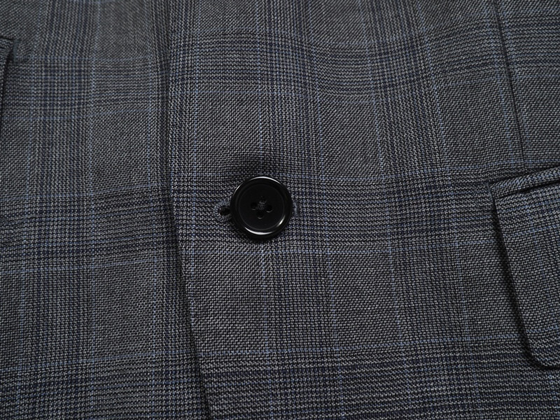 新品サンプル azabu tailor 麻布テーラー 秋冬『GRAND MARQUIS 日本製生地』ウール100% グレンチェック柄 スーツ 46A(A5)灰 0727-180_画像5