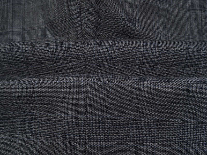 新品サンプル azabu tailor 麻布テーラー 秋冬『GRAND MARQUIS 日本製生地』ウール100% グレンチェック柄 スーツ 46A(A5)灰 0727-180_画像9