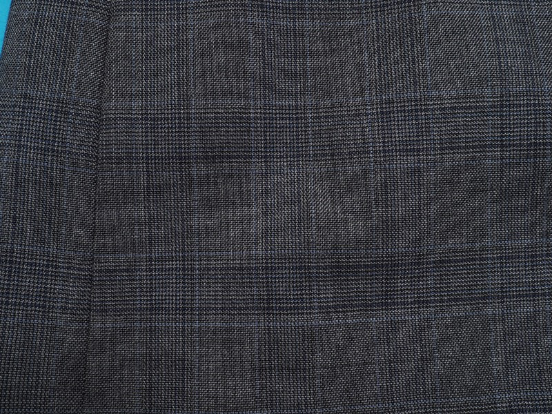 新品サンプル azabu tailor 麻布テーラー 秋冬『GRAND MARQUIS 日本製生地』ウール100% グレンチェック柄 スーツ 46A(A5)灰 0727-180_画像10