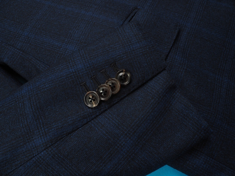 新品サンプル19.8万円 azabu tailor 麻布テーラー 秋冬『Scabal スキャバル 英国製生地』Super130Sフランネル スーツ 46A(A5)紺 0806-111_画像6