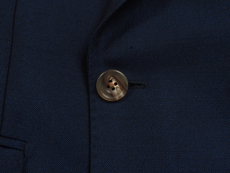 新品サンプル18万円 azabu tailor 麻布テーラー『DORMEUIL ドーメル TONIK 英国製生地』モヘヤ混ウール ダブルスーツ 46A(A5)紺 0211-052_画像5