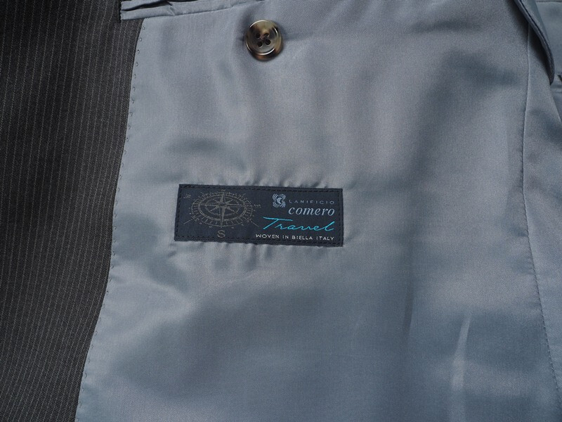 新品サンプル azabu tailor 麻布テーラー 秋冬『comero イタリア製生地』ウール100% ダブルブレスト スーツ 46A(A5)灰 0902-101_画像8