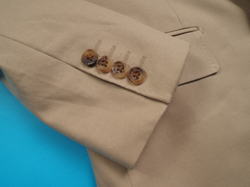 新品サンプル azabu tailor 麻布テーラー 秋冬 コットンツイル ストレッチ スーツ 46A(A5)ベージュ 1022-087_画像6