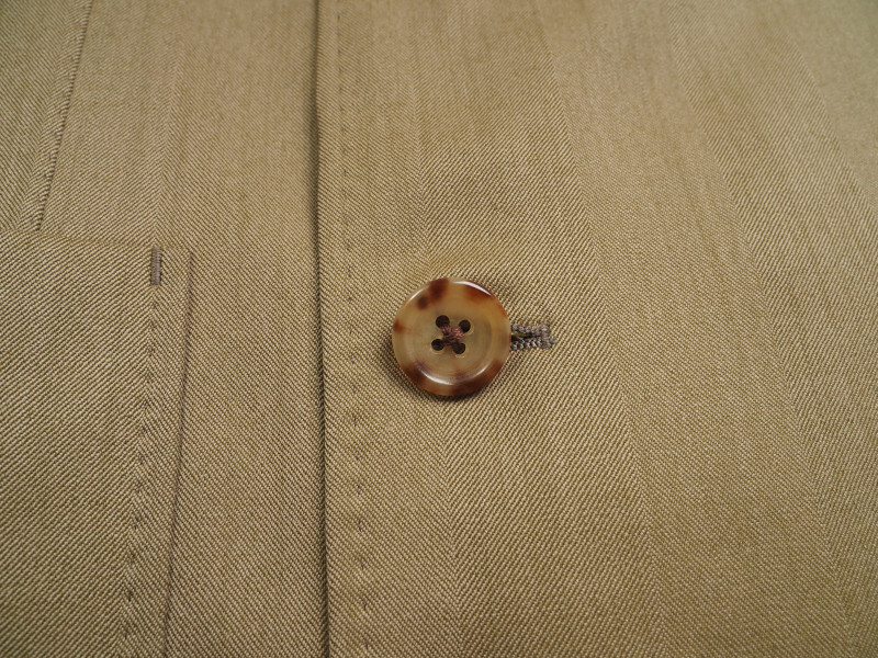 新品サンプル azabu tailor 麻布テーラー 秋冬『Savile Clifford 英国製生地』ヘリンボーン織 ダブル スーツ 46A(A5)ベージュ 0228-163_画像5