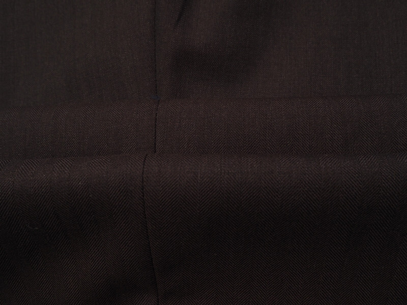 新品8.6万円 大手百貨店展開 秋冬『Gledhill ジョンフォスター 英国製生地』ウール100% シャドーストライプ スーツA6茶(E) 1201081_画像9