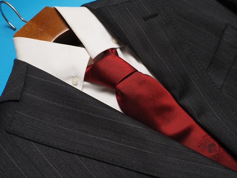 新品 STUDIO by DURBAN ダーバン 秋冬総裏『REDA 伊製生地 Super110'S SILKY EFFECT』ストライプ スーツAB4濃灰(97) 0400023_画像3