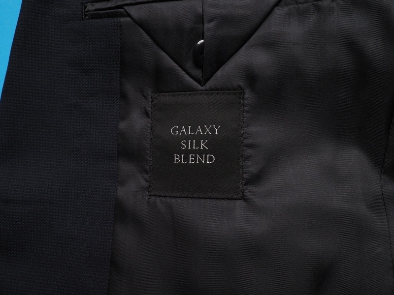 新品 STUDIO by DURBAN ダーバン 秋冬総裏 GALAXY SILK BLEND シルク混ウール マイクロドビー織柄 スーツY6濃紺(39) 0400240_画像6