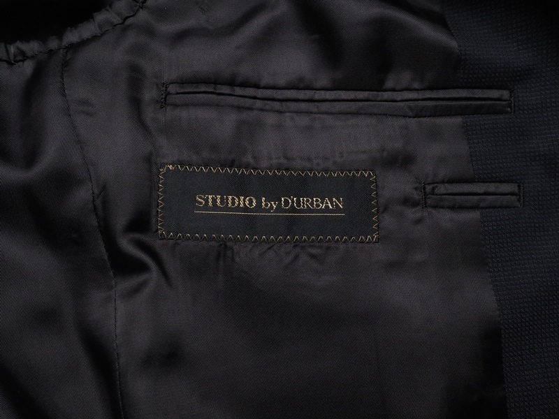 新品 STUDIO by DURBAN ダーバン 秋冬総裏 GALAXY SILK BLEND シルク混ウール マイクロドビー織柄 スーツY6濃紺(39) 0400240_画像7
