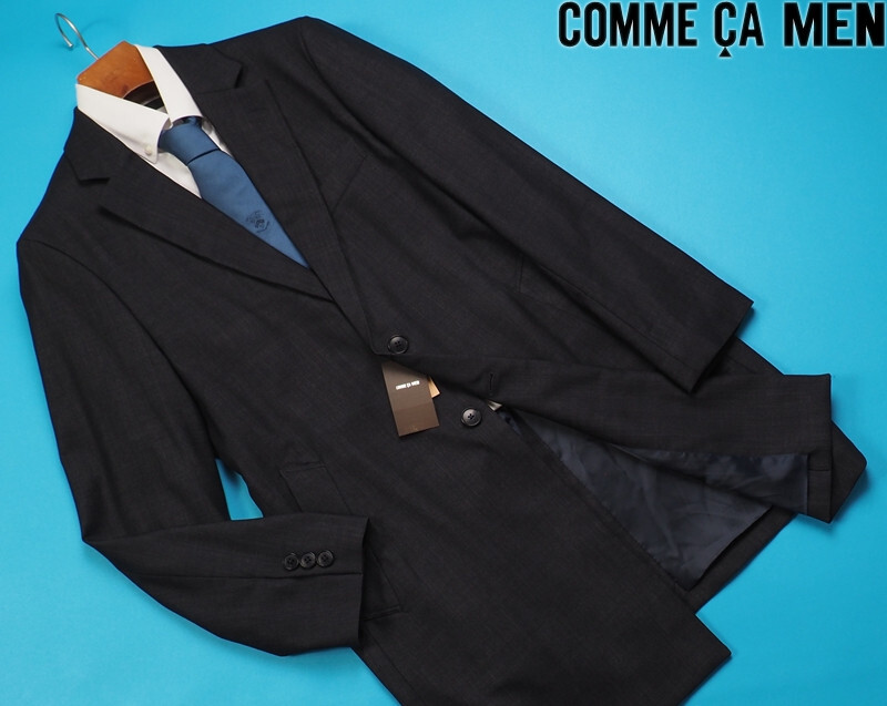 新品定価6.9万円 COMME CA MEN コムサメン ウールデニム チェスターコートL紺(09) 10WA06_画像1