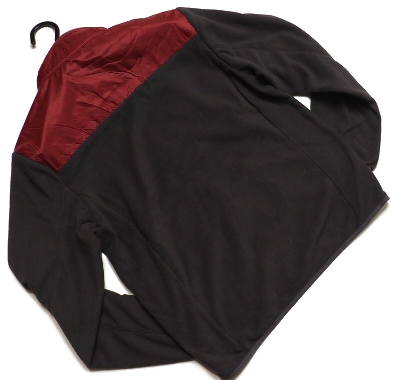 新品正規 mont-bell モンベル マイクロフリース×リップストップ Willys ジャケット メンズ105(XL)レッド(RED) WUJF602_画像4