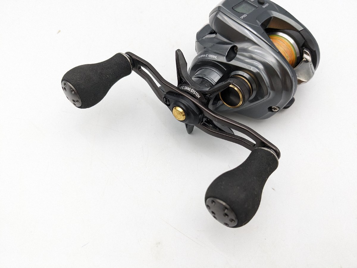 (管24673)美品 ダイワ 20 ティエラIC 105XHL 左ハンドル カウンター付きベイトリール オフショア 船釣り_画像4
